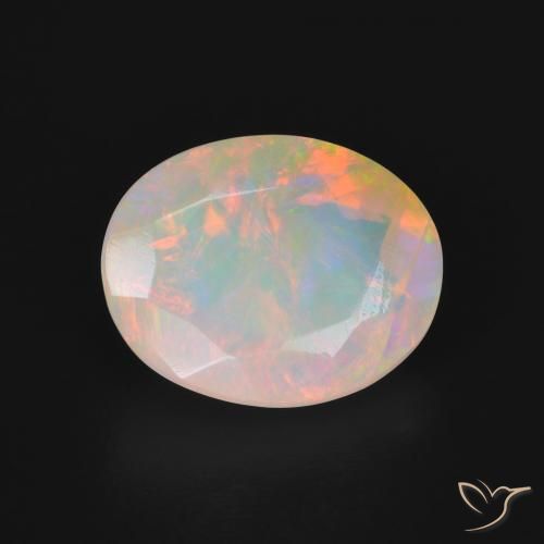 2.57ct Natürlicher Mehrfarbig Opal, Oval, Lichtdurchlässig