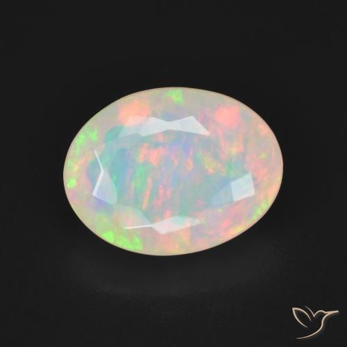 2.36ct Natürlicher Mehrfarbig Opal, Oval, Lichtdurchlässig