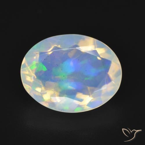 3.60ct Natürlicher Mehrfarbig Opal, Oval, Transparent