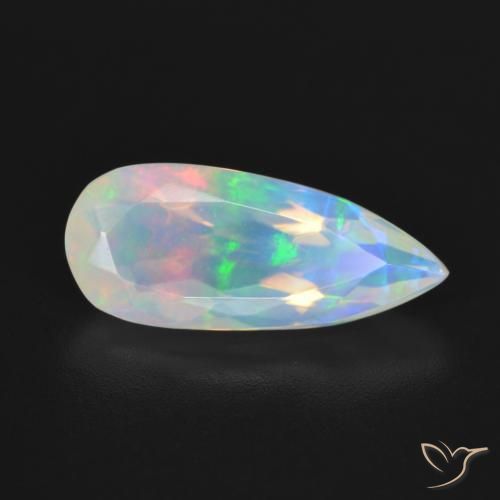 9,17 ctw natürlicher Mehrfarbig Opal, Birnenform, Transparent