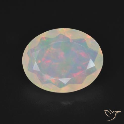 2.16ct Natürlicher Mehrfarbig Opal, Oval, Transparent