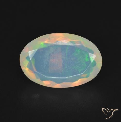 2.34ct Natürlicher Mehrfarbig Opal, Oval, Transparent