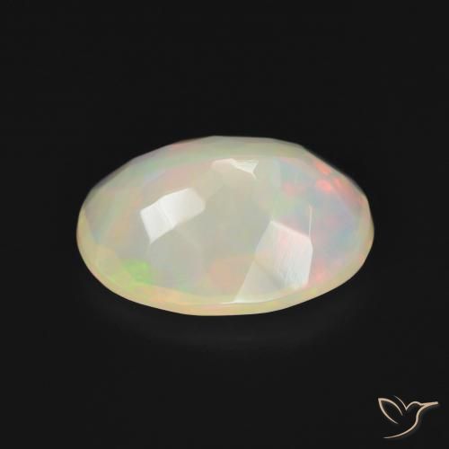 9,17 ctw natürlicher Mehrfarbiges Weiß Opal, Oval, Lichtdurchlässig