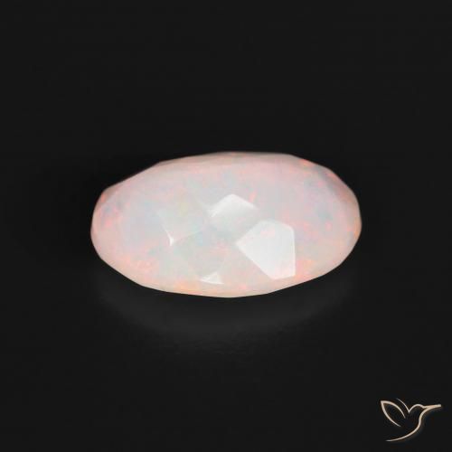 9,17 ctw natürlicher Mehrfarbiges Weiß Opal, Oval, Lichtdurchlässig
