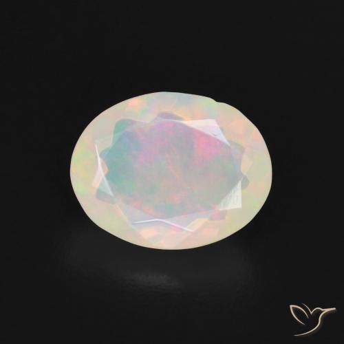 1.62ct Natürlicher Mehrfarbiges Weiß Opal, Oval, Transparent