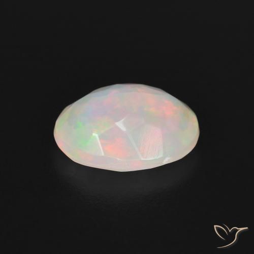 9,17 ctw natürlicher Mehrfarbiges Weiß Opal, Oval, Transparent