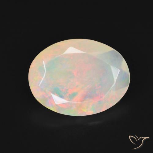 2.60ct Natürlicher Mehrfarbig Opal, Oval, Lichtdurchlässig