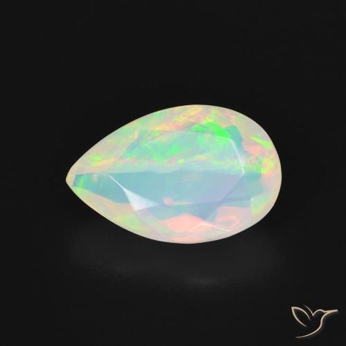 1.79ct Natürlicher Mehrfarbig Opal, Birnenform, Lichtdurchlässig