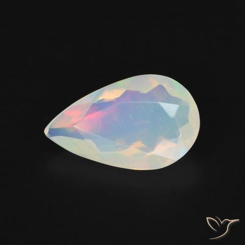 1.37ct Natürlicher Mehrfarbig Opal, Birnenform, Transparent