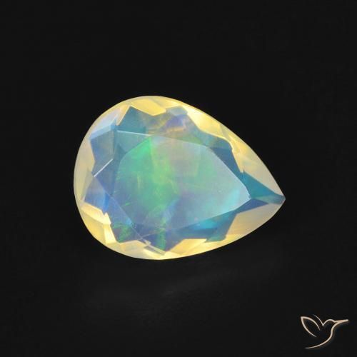 1.16ct Natürlicher Mehrfarbig Opal, Birnenform, Transparent, Photo A