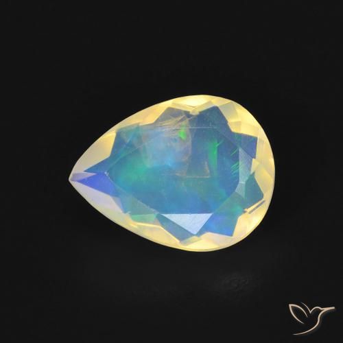 9,17 ctw natürlicher Mehrfarbig Opal, Birnenform, Transparent