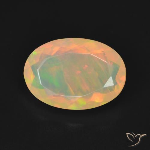 3.13ct Natürlicher Mehrfarbig Opal, Oval, Transparent
