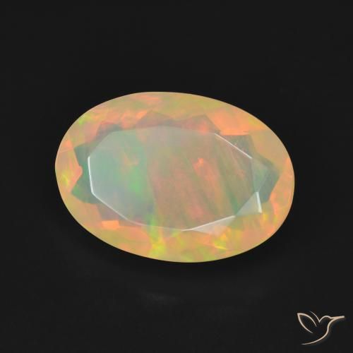 9,17 ctw natürlicher Mehrfarbig Opal, Oval, Transparent