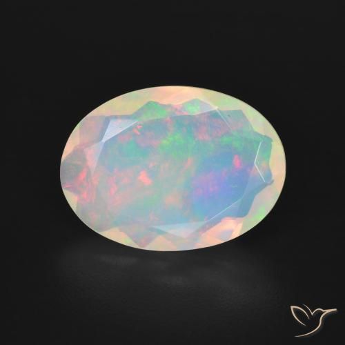 2.94ct Natürlicher Mehrfarbig Opal, Oval, Transparent