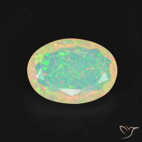 1.93ct Natürlicher Mehrfarbig Opal, Oval, Transparent