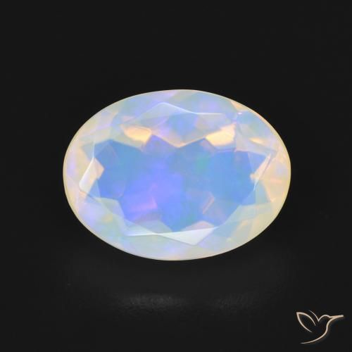 2.24ct Natürlicher Bläulich-weiß Opal, Oval, Transparent