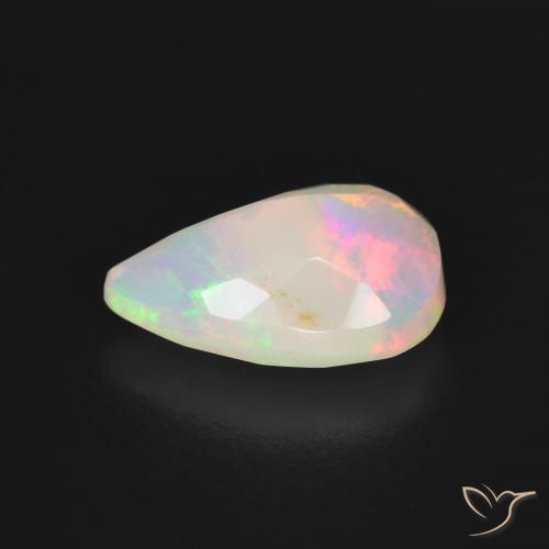 9,17 ctw natürlicher Mehrfarbiges Weiß Opal, Birnenform, Transparent