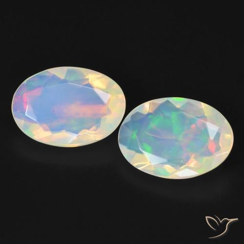 2.48ctw Natürlicher Bläulich-weiß Opal, Oval, Transparent