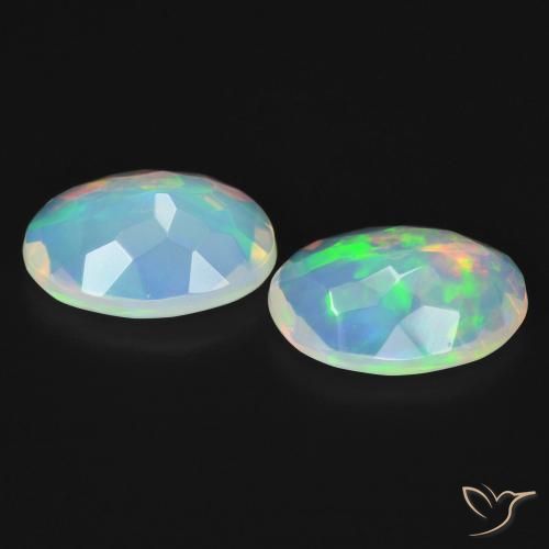 2.48 ct natürliche Bläulich-weiß Opal-Edelsteine, Oval, Transparent