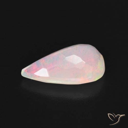 9,17 ctw natürlicher Mehrfarbiges Weiß Opal, Birnenform, Transparent