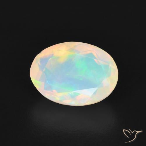 9,17 ctw natürlicher Bläulich-weiß Opal, Oval, Transparent