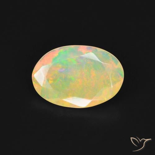 1.27ct Natürlicher Mehrfarbig Opal, Oval, Transparent