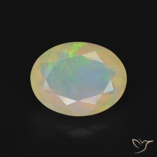 1.13ct Natürlicher Mehrfarbig Opal, Oval, Transparent