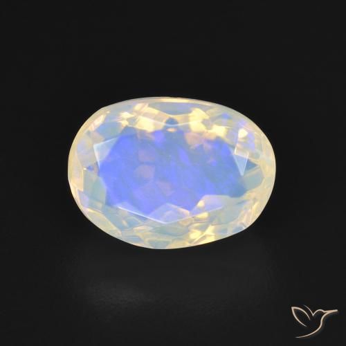 2.35ct Natürlicher Bläulich-weiß Opal, Oval, Transparent