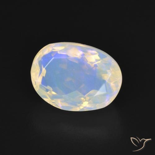 9,17 ctw natürlicher Bläulich-weiß Opal, Oval, Transparent