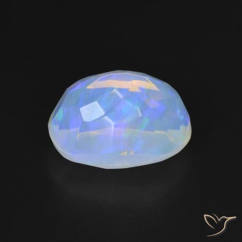 9,17 ctw natürlicher Bläulich-weiß Opal, Oval, Transparent