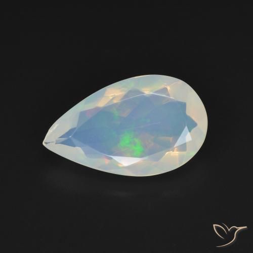 1.84ct Natürlicher Bläulich-weiß Opal, Birnenform, Transparent