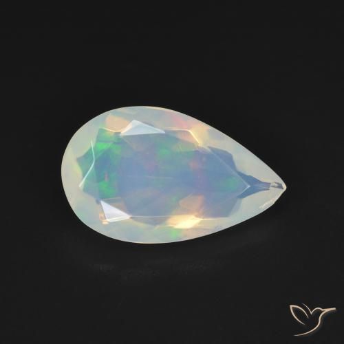 9,17 ctw natürlicher Bläulich-weiß Opal, Birnenform, Transparent