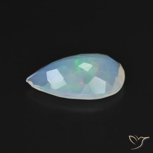 9,17 ctw natürlicher Bläulich-weiß Opal, Birnenform, Transparent
