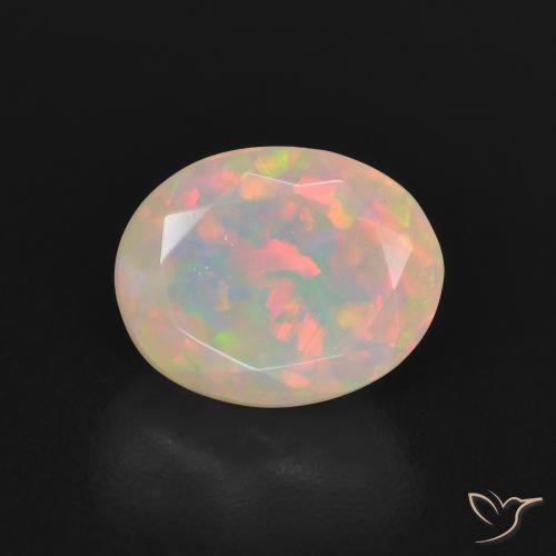 1.59ct Natürlicher Mehrfarbig Opal, Oval, Lichtdurchlässig