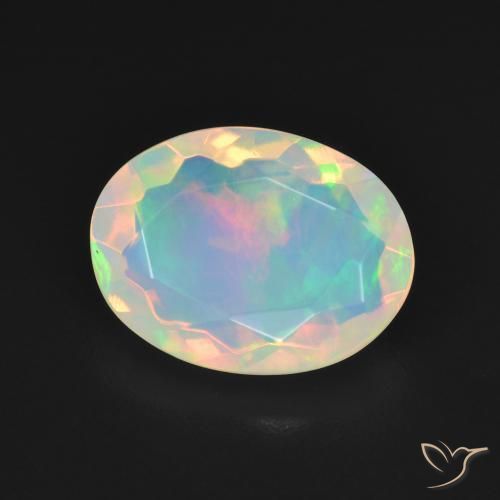 9,17 ctw natürlicher Mehrfarbig Opal, Oval, Transparent