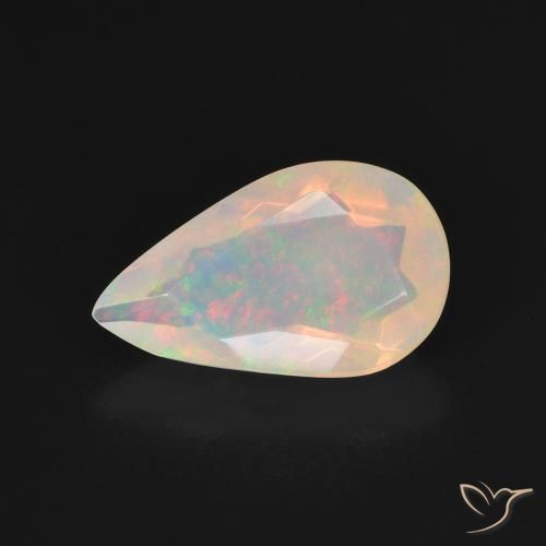 1.50ct Natürlicher Mehrfarbig Opal, Birnenform, Transparent