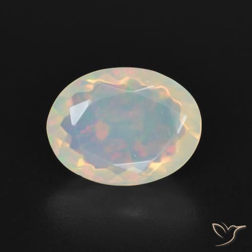1.67ct Natürlicher Mehrfarbig Opal, Oval, Transparent