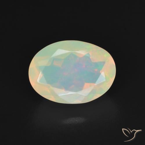 1.53ct Natürlicher Mehrfarbig Opal, Oval, Transparent