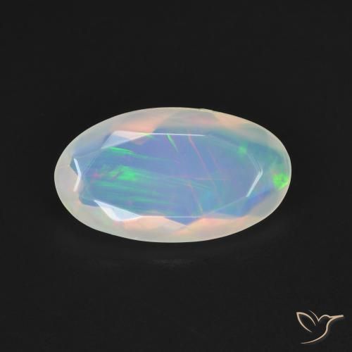1.33ct Natürlicher Mehrfarbig Opal, Oval, Transparent