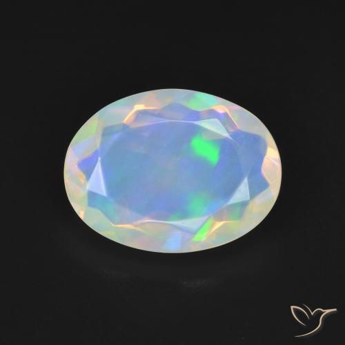 2.48ct Natürlicher Bläulich-weiß Opal, Oval, Transparent