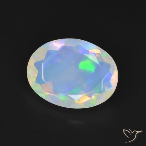 9,17 ctw natürlicher Bläulich-weiß Opal, Oval, Transparent