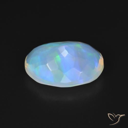 9,17 ctw natürlicher Bläulich-weiß Opal, Oval, Transparent