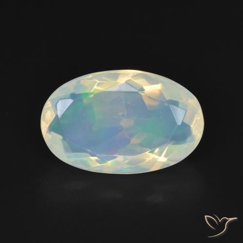 2.86ct Natürlicher Bläulich-weiß Opal, Oval, Transparent