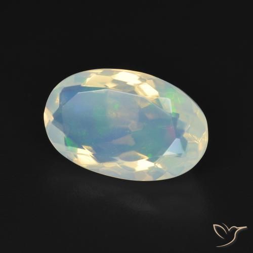 9,17 ctw natürlicher Bläulich-weiß Opal, Oval, Transparent