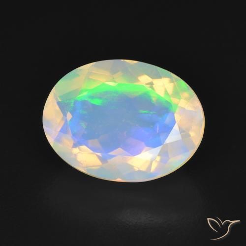 9,17 ctw natürlicher Bläulich-weiß Opal, Oval, Transparent