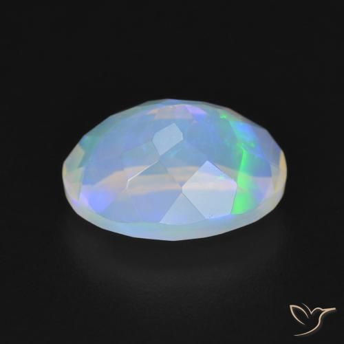 9,17 ctw natürlicher Bläulich-weiß Opal, Oval, Transparent