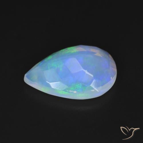 9,17 ctw natürlicher Bläulich-weiß Opal, Birnenform, Transparent