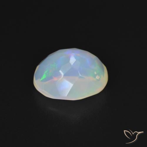 9,17 ctw natürlicher Mehrfarbiges Weiß Opal, Oval, Transparent