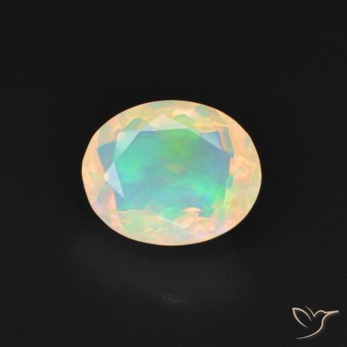 2.12ct Natürlicher Bläulich-weiß Opal, Oval, Transparent