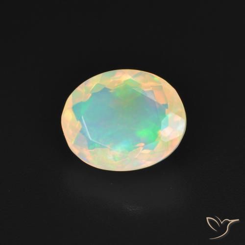 9,17 ctw natürlicher Bläulich-weiß Opal, Oval, Transparent